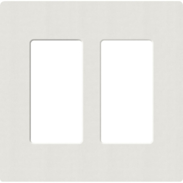 Lutron Claro Screwless Designer Wallplate - 2 Gang - Lunar Gray