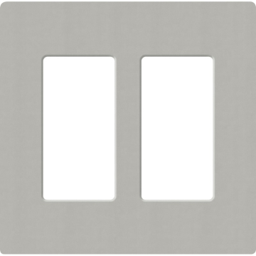 Lutron Claro Screwless Designer Wallplate - 2 Gang - Pebble