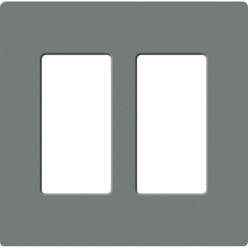 Lutron Claro Screwless Designer Wallplate - 2 Gang - Slate