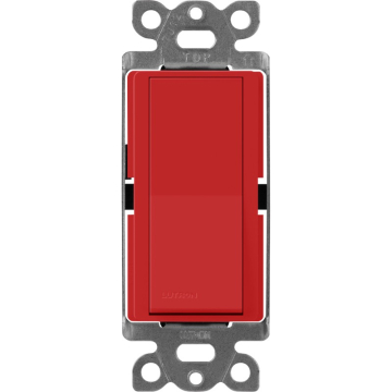 Lutron Claro 3-Way Switch - 15A - Signal Red