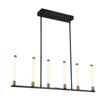 Artcraft Infiniti LED Island Light - 42W - 3000K - 120V - Matte Black / Brass