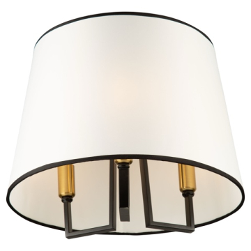 Artcraft Coco 3-Light Semi-Flush Mount - 120V - Gold / Black