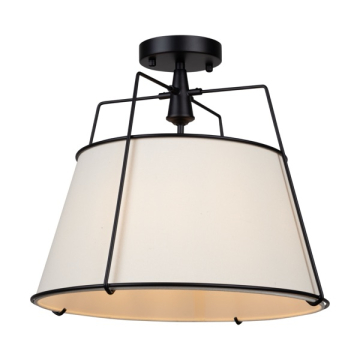 Artcraft Pullman 3-Light Semi-Flush Mount - 120V - Black