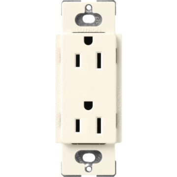 Lutron Claro 15A Receptacle - Biscuit
