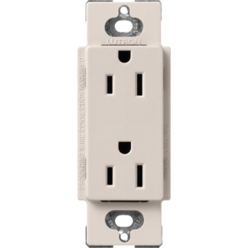 Lutron Claro 15A Receptacle - Taupe