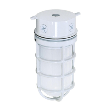 SATCO|NUVO 1-Light Vapor Proof Fixture - 10" - Surface Mount - Frosted Glass - White - 120V