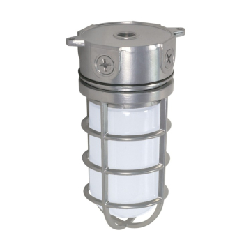 SATCO|NUVO 1-Light Vapor Proof Fixture - 10" - Surface Mount - Frosted Glass - Metallic Silver - 120V