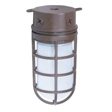 SATCO|NUVO 1-Light Vapor Proof Fixture - 10" - Surface Mount - Frosted Glass - Old Bronze - 120V