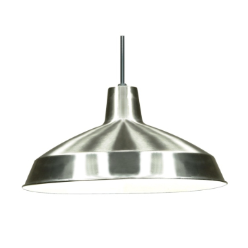 SATCO|NUVO 1-Light Pendant - Warehouse Shade - Brushed Nickel / White Interior