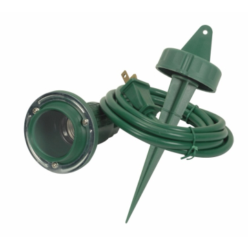 SATCO|NUVO Dual Mount Outdoor PAR38 Floodlight Holder - 6FT Cord - Green