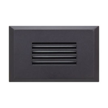 American Lighting 2W Horizontal Step Light - 3000K - 68 Lumens - 120V - Louvered Black / White Cover