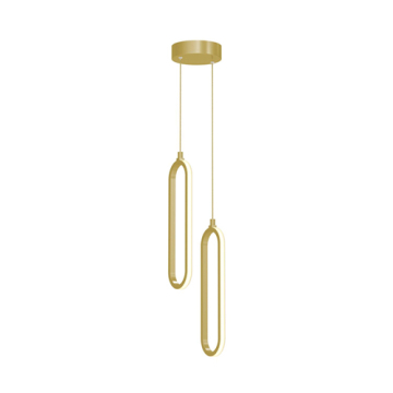 AFX Sienna 12" LED 2-Light Pendant Light - CCT Selectable - 120V - Gold