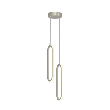 AFX Sienna 12" LED 2-Light Pendant Light - CCT Selectable - 120V - Painted Nickel