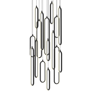 AFX Sienna 24" LED Round Pendant - 232W - CCT Selectable - 120-277V - Black