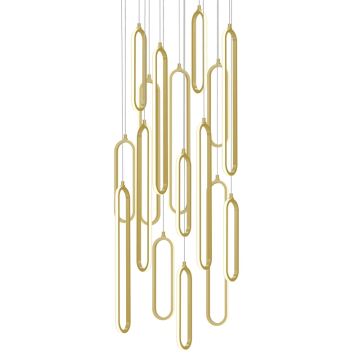 AFX Sienna 24" LED Round Pendant - 232W - CCT Selectable - 120-277V - Gold