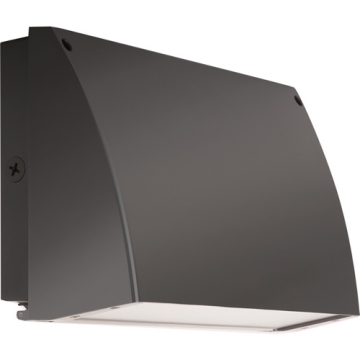 RAB 57W Slim Cutoff LED Wall Pack - 120V Button Photocell - 3000K - 3,739 Lumens - 120-277V - Bronze