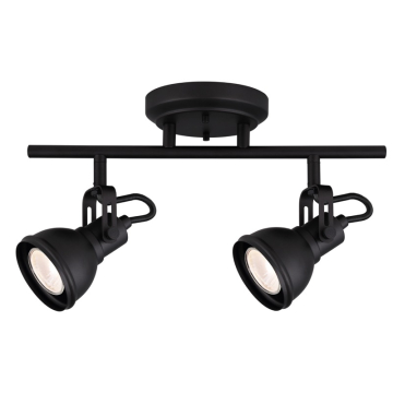 Canarm Polo 2-Light Fixed Track Light - 120V - Brushed Nickel And Chrome