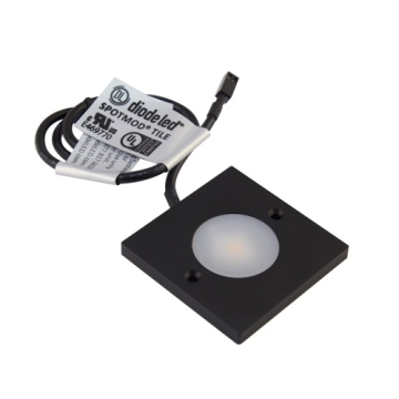 DiodeLED 4W SpotMod Tile Square LED Puck Light - 2700K - 220 Lumens - 12V - Black
