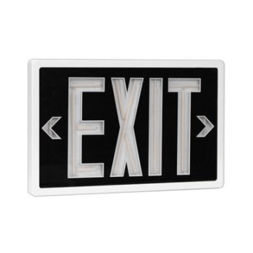 SRBT BETALUX® Tritium Exit Sign - Single Face - White / Black - 10 Year Lifetime