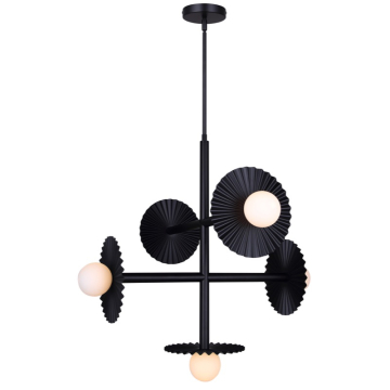 Canarm Payton 5-Light Chandelier - 120V - Black
