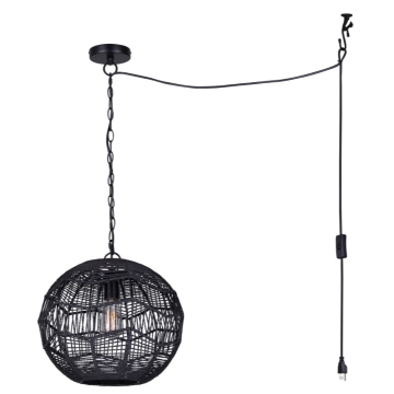 Canarm Valence 1-Light Pendant - 120V - Black