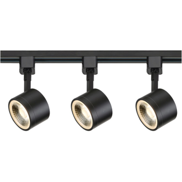 SATCO|NUVO 3-Head 48" LED Track Lighting Kit - 12W - 3000K - 36° Beam - Round - Black