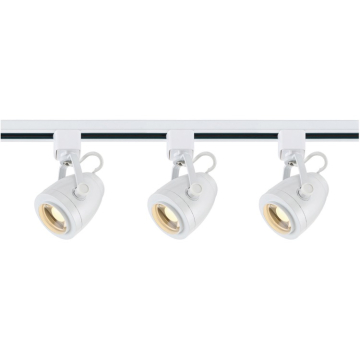 SATCO|NUVO 3-Head 48" LED Track Lighting Kit - 12W - 3000K - 36° Beam - Pinch Back - White