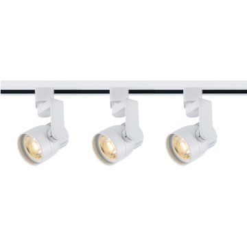 SATCO|NUVO 3-Head 48" LED Track Lighting Kit - 12W - 3000K - 36° Beam - Angle Arm - White