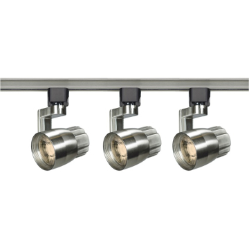 SATCO|NUVO 3-Head 48" LED Track Lighting Kit - 12W - 3000K - 36° Beam - Angle Arm - Brushed Nickel