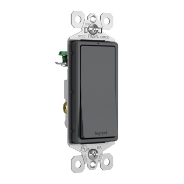 Legrand radiant® 15A Single Pole Switch - 120-277V - Graphite