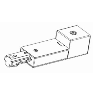 Westgate 3-Wire Track Conduit Connector - Black