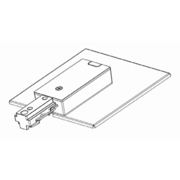 Westgate 3-Wire Track J-Box End Feed Kit - Black