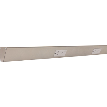 Task Lighting 42" Angled Power Strip - 3 Gray Duplex Receptacles - Satin Nickel