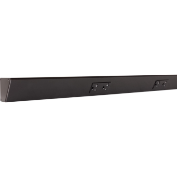 Task Lighting 48" Angled Power Strip - 3 Black Duplex Receptacles - Black