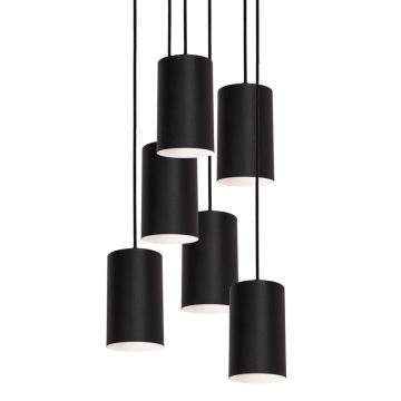 AFX Tyke 6-Light Round Pendant - 120V - Black
