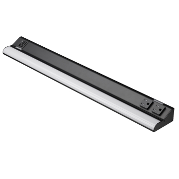 American Lighting Courant 24" LED Under Cabinet Light - (2) 15A Receptacles - 15W - CCT Selectable - 900 Lumens - 120V - Black