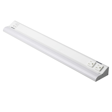 American Lighting Courant 24" LED Under Cabinet Light - (2) 15A Receptacles - 15W - CCT Selectable - 900 Lumens - 120V - White