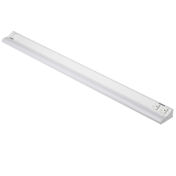 American Lighting Courant 40" LED Under Cabinet Light - (2) 15A Receptacles - 25W - CCT Selectable - 1500 Lumens - 120V - White