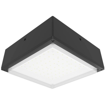 RAB 10W LED Canopy Light - Frosted Drop Lens - 4000K - 1,786 Lumens - 120-277V - Bronze