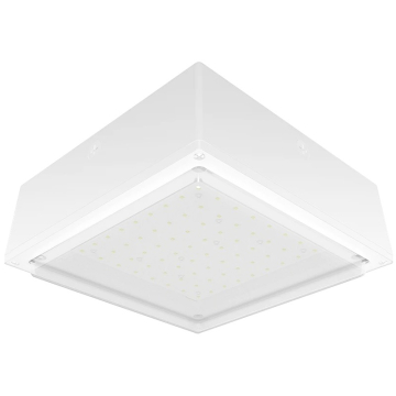 RAB 10W LED Canopy Light - Frosted Drop Lens - 5000K - 1,757 Lumens - 120-277V - White