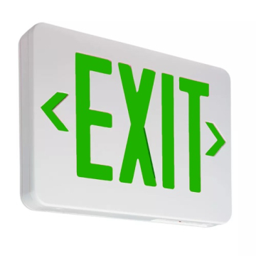 Chloride Value+ Economy Grade Thermoplastic Exit Sign - Green Letters - White Housing