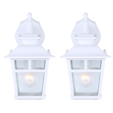 Canarm Fieldhouse 1-Light Outdoor Lantern - 120V - White - 2 Pack