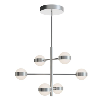 AFX Verona 6-Light LED Pendant - 60W - CCT Selectable - 120-277V - Satin Nickel