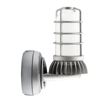 RAB 13W LED Vaporproof Wall Mount Uplight - 120V Swivel Photocell - 5000K - 729 Lumens - 120V
