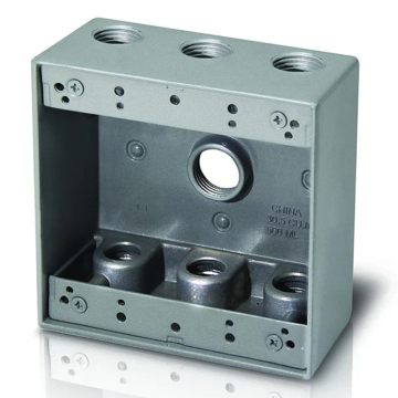 Westgate Two-Gang Weatherproof Box - 1/2" Trade Size - 7 Outlet Holes