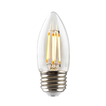 Green Creative Premium Series B11 LED Filament Lamp - 3.3W - 2700K - 300 Lumens - 120V
