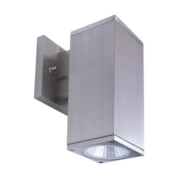 Westgate WMCS LED Square Cylinder - Wall Mount - 12W - CCT Selectable - 960 Lumens - 120V - Brushed Nickel