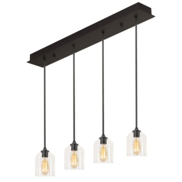 AFX William 4-Light Linear Pendant - 120V - Black