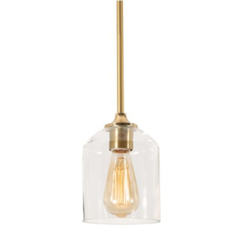AFX William 6" Mini Pendant - 120V - Satin Brass