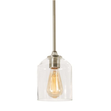 AFX William 6" Mini Pendant - 120V - Satin Nickel